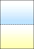 B5ミシン目入り用紙グラデ2面のイメージ図