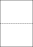 B４白紙2面ミシン目イメージの図