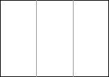 ３ツ折りパンフレット用紙：折り目位置のイメージ図