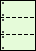 A4グリーン３面 穴　ミシン目入り用紙−図