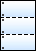 A4ブルーグラデーション3面 穴　ミシン目用紙−図