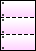 A4ピンクグラデーション３面 穴　ミシン目用紙−図